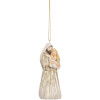 Clayre & Eef 6PR5649 Decoratieve Kersthanger Groep 5x4x11 cm Beige