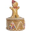 Clayre & Eef 6PR5650 Doos met Peperkoekmannetjes Bruin Ø 7x11 cm