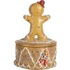 Clayre & Eef 6PR5650 Doos met Peperkoekmannetjes Bruin Ø 7x11 cm