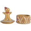 Clayre & Eef 6PR5650 Doos met Peperkoekmannetjes Bruin Ø 7x11 cm