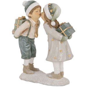 Clayre & Eef 6PR5651 Kinderdecoratie 15x6x18 cm Beige Groen