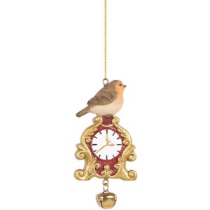Clayre & Eef 6PR5664 Decoratiehanger Vogel 6x3x11 cm