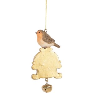 Clayre & Eef 6PR5664 Decoratiehanger Vogel 6x3x11 cm