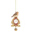 Clayre & Eef 6PR5664 Decoratiehanger Vogel 6x3x11 cm