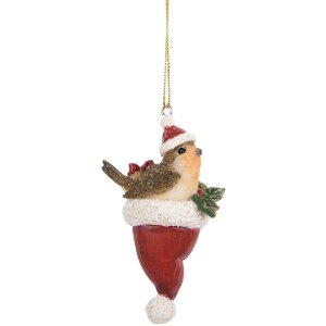 Clayre & Eef 6PR5665 Decoratiehanger Vogel 5x3x9 cm...