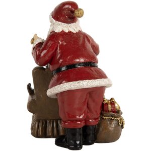 Clayre & Eef 6PR5668 Kerstman met Kinderen 17x13x18 cm Rood