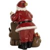 Clayre & Eef 6PR5668 Kerstman met Kinderen 17x13x18 cm Rood