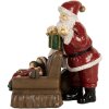 Clayre & Eef 6PR5668 Kerstman met Kinderen 17x13x18 cm Rood