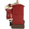 Clayre & Eef 6PR5669 Kerstman met Locomotief 16x10x13 cm Rood