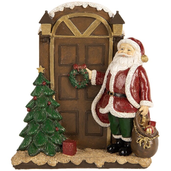 Clayre & Eef 6PR5670 Kerstman Decoratie 18x7x20 cm Rot Bruin