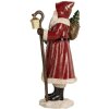 Clayre & Eef 6PR5672 Kerstman 12x11x26 cm Rood & Wit