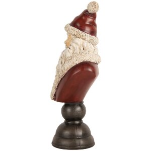 Clayre & Eef 6PR5673 Decoratie Borst Kerstman 11x8x22 cm Rood & Wit