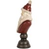 Clayre & Eef 6PR5673 Decoratie Borst Kerstman 11x8x22 cm Rood & Wit