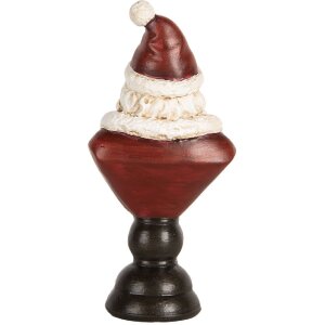 Clayre & Eef 6PR5674 Decoratieve Kerstman Buste 7x5x15 cm