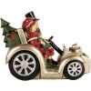 Clayre & Eef 6PR5675 Decoratie Kind in Auto 22x14x16 cm Goudkleurig