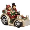 Clayre & Eef 6PR5675 Decoratie Kind in Auto 22x14x16 cm Goudkleurig