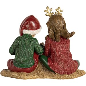 Clayre & Eef 6PR5676 Decoratie Kinder Rood en Groen 14x9x11 cm
