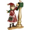 Clayre & Eef 6PR5677 Decoratie Kind bij de brievenbus 8x4x12 cm Rood & Groen
