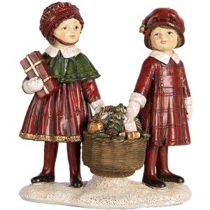 Clayre & Eef 6PR5678 Kerstdecoratie Kind Rood 11x6x12 cm