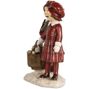 Clayre & Eef 6PR5678 Kerstdecoratie Kind Rood 11x6x12 cm