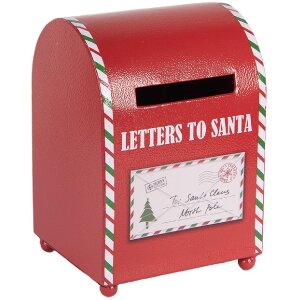Clayre & Eef 6Y5800 Postkist 14x13x19 cm Rood/Wit