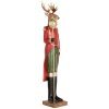 Clayre & Eef 5PR0190 Decoratie Rendier 17x18x81 cm Bruin-Rood