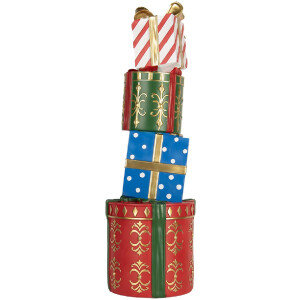 Clayre & Eef 5PR0191 Decoratie gestapelde cadeaus 23x22x71 cm
