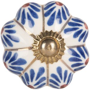 Clayre & Eef 66459 Deurknoop Ø 4x3 cm Wit en...