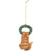 Clayre & Eef 6PR5312 Decoratiehanger Kat 6x5x9 cm Bruin en Groen