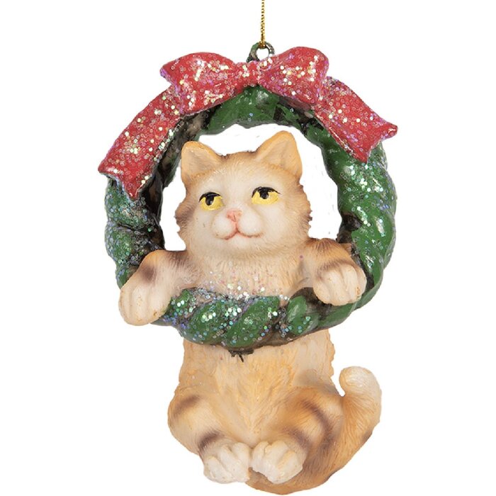 Clayre & Eef 6PR5314 Hangdecoratie Kat 6x5x9 cm