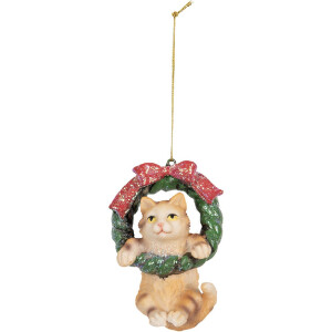 Clayre & Eef 6PR5314 Hangdecoratie Kat 6x5x9 cm