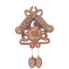 Clayre & Eef 6PR5315 Decoratieve Hanger Huis 12x2x18 cm Bruin Wit
