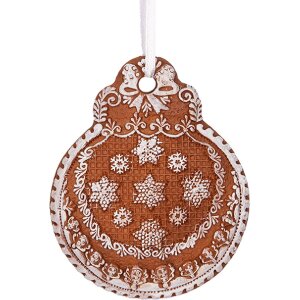 Clayre & Eef 6PR5319 Decoratiehanger Kerstbal 8x2x10...