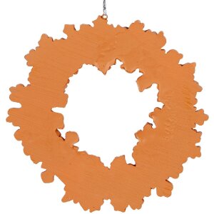 Clayre & Eef 6PR5320 Decoratiehanger Krans Ø 18x2 cm Bruin Wit