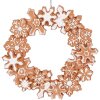 Clayre & Eef 6PR5321 Decoratie Hangdecoratie Krans Ø 18x2 cm Bruin Wit