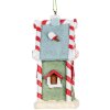 Clayre & Eef 6PR5324 Decoratie Hangornament Huis 6x4x8 cm Groen Wit