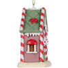 Clayre & Eef 6PR5325 Decoratiehanger Huis 6x4x8 cm Rosa, Wit, Rood, Zwart