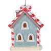 Clayre & Eef 6PR5326 Decoratie Hangornament Huis 6x4x8 cm Blauw Wit