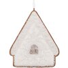 Clayre & Eef 6PR5328 Decoratie Hangdecor Huis 9x1x10 cm Wit Bruin