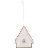 Clayre & Eef 6PR5328 Decoratie Hangdecor Huis 9x1x10 cm Wit Bruin