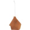 Clayre & Eef Kerstdecoratie Huisje Wit Bruin 9x1x10 cm