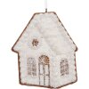 Clayre & Eef 6PR5332 Decoratie Hangdecoratie Huis 9x1x10 cm Wit