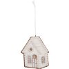Clayre & Eef 6PR5332 Decoratie Hangdecoratie Huis 9x1x10 cm Wit