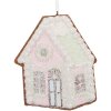 Clayre & Eef 6PR5335 Decoratiehanger Huis 9x1x10 cm Roze
