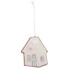 Clayre & Eef 6PR5335 Decoratiehanger Huis 9x1x10 cm Roze