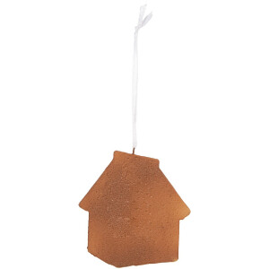 Clayre & Eef 6PR5338 Decoratiehanger Huis 9x1x10 cm Blauw Wit