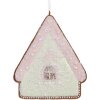 Clayre & Eef 6PR5339 Hangdecoratie Huis 9x1x10 cm Groen en Roze