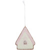 Clayre & Eef 6PR5339 Hangdecoratie Huis 9x1x10 cm Groen en Roze