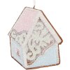 Clayre & Eef 6PR5341 Decoratie Hangdecoratie Huis Blauw Roze 9x1x10 cm