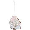 Clayre & Eef 6PR5341 Decoratie Hangdecoratie Huis Blauw Roze 9x1x10 cm